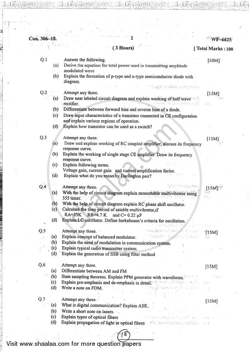 Electronics and Communication Technology 2017-2018 - B.Sc. - Semester 1 (FYBSc I.T) - University of Mumbai question paper with PDF download