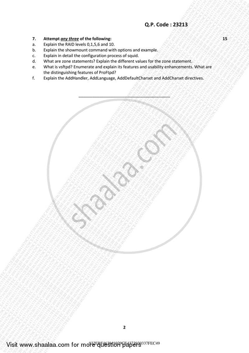 Linux Administration 2017-2018 - B.Sc. - Semester 5 (TYBSc I.T) - University of Mumbai question paper with PDF download