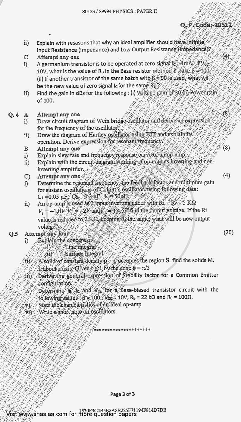 Mathematical Methods, Mechanics and Properties of Matter 2017-2018 - B.Sc. - Semester 3 (SYBSc) - University of Mumbai question paper with PDF download