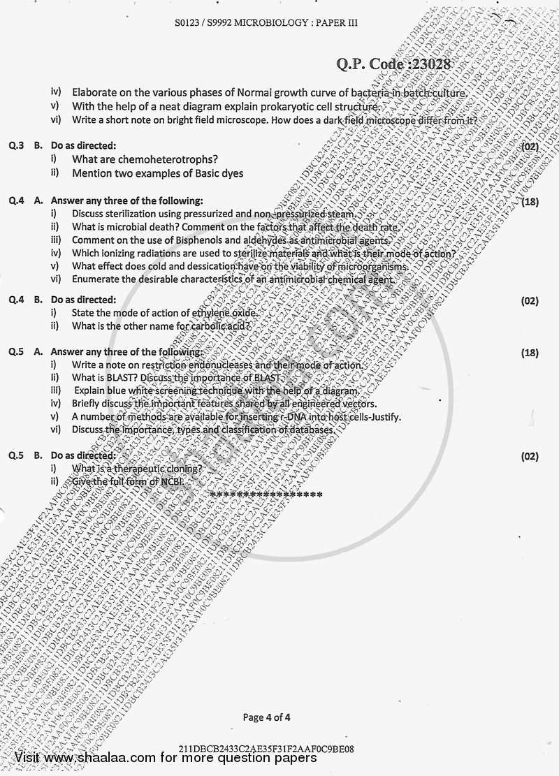Metabolism and Biology of Macromolecules 2017-2018 - B.Sc. - Semester 3 (SYBSc) - University of Mumbai question paper with PDF download