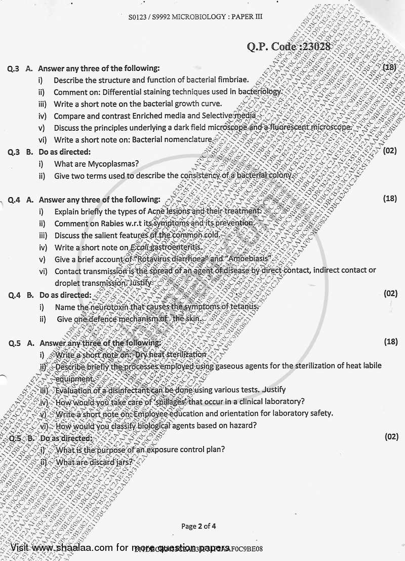Metabolism and Biology of Macromolecules 2017-2018 - B.Sc. - Semester 3 (SYBSc) - University of Mumbai question paper with PDF download