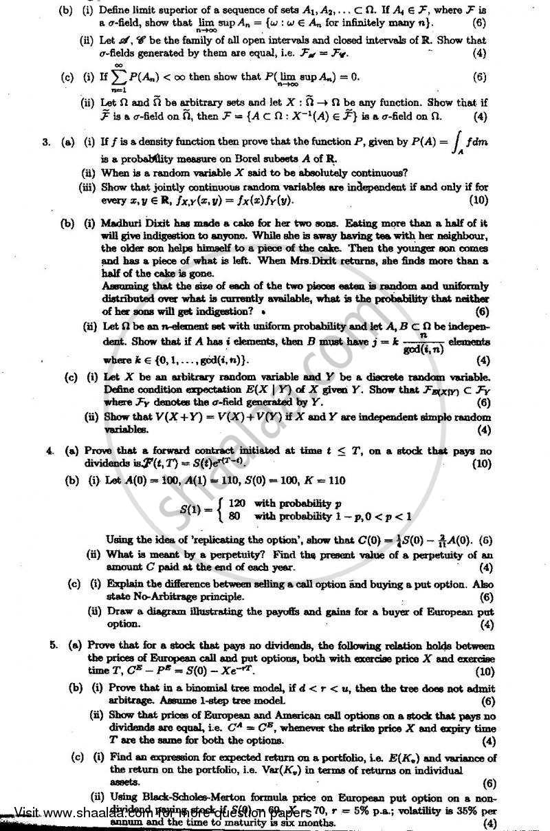 Real Analysis and Multivariable Calculus 2010-2011 - B.Sc. - Semester 5 (TYBSc) - University of Mumbai question paper with PDF download