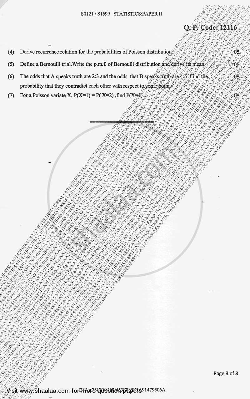 Statistical Methods-1 2017-2018 - B.Sc. - Semester 1 (FYBSc) - University of Mumbai question paper with PDF download