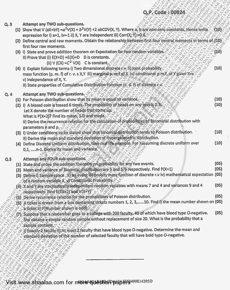 Statistical Methods-1 2017-2018 - B.Sc. - Semester 1 (FYBSc) - University of Mumbai question paper with PDF download