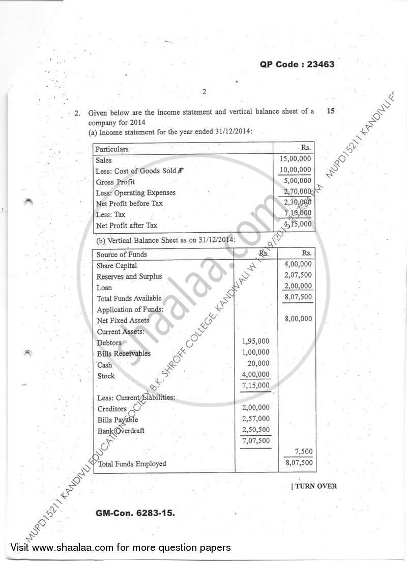 Financial Management for Marketing and Advertising 2015-2016 Semester 6 - University of Mumbai question paper with PDF download