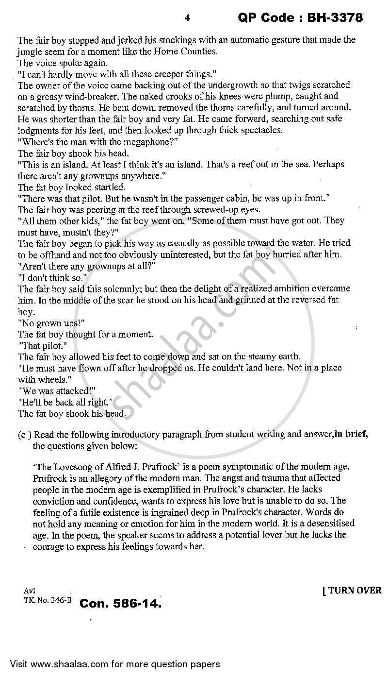 Linguistic and Stylistic Analysis of Texts 2013-2014 - M.A. - Part 1 - University of Mumbai question paper with PDF download