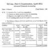 Advanced Financial Accounting 2011-2012 - M.Com. - Part 1 - University of Mumbai question paper with PDF download
