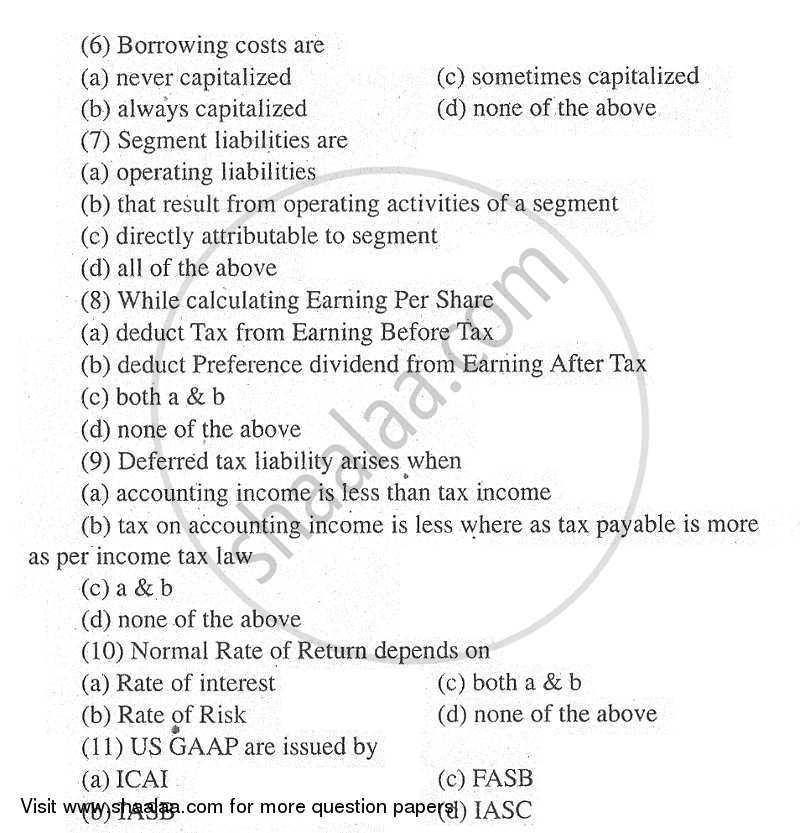 Advanced Financial Accounting 2011-2012 - M.Com. - Part 1 - University of Mumbai question paper with PDF download
