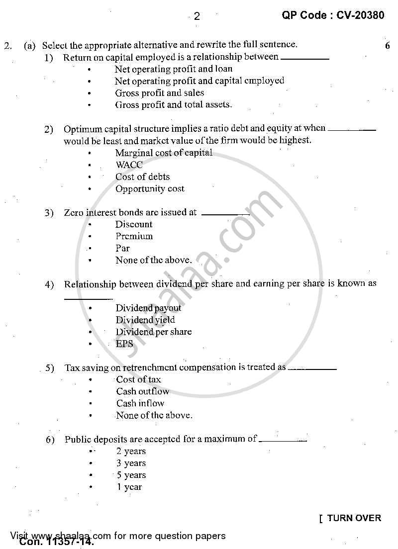 Advanced Financial Management 2013-2014 - M.Com. - Part 2 - University of Mumbai question paper with PDF download