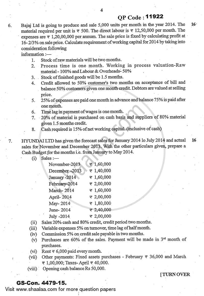 Advanced Financial Management 2014-2015 - M.Com. - Part 2 - University of Mumbai question paper with PDF download