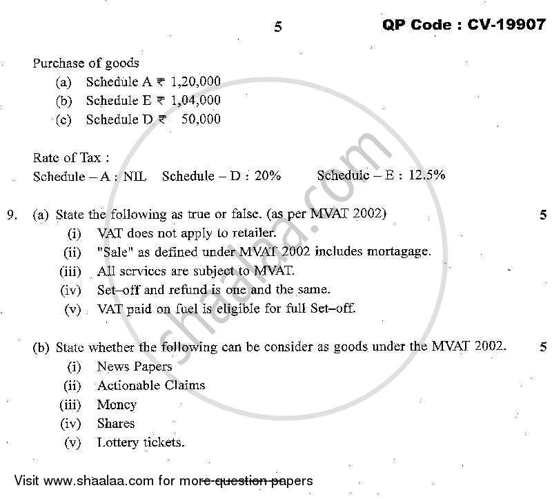 Direct and Indirect Taxes 2013-2014 - M.Com. - Part 2 - University of Mumbai question paper with PDF download