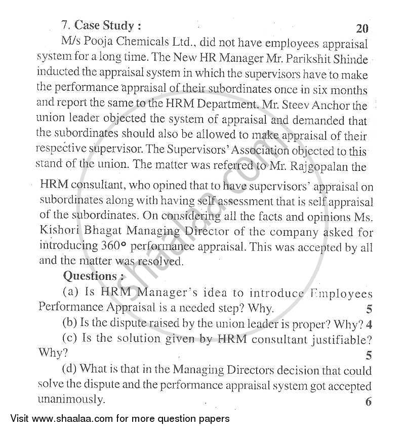 Human Resource Management 2009-2010 - M.Com. - Part 1 - University of Mumbai question paper with PDF download