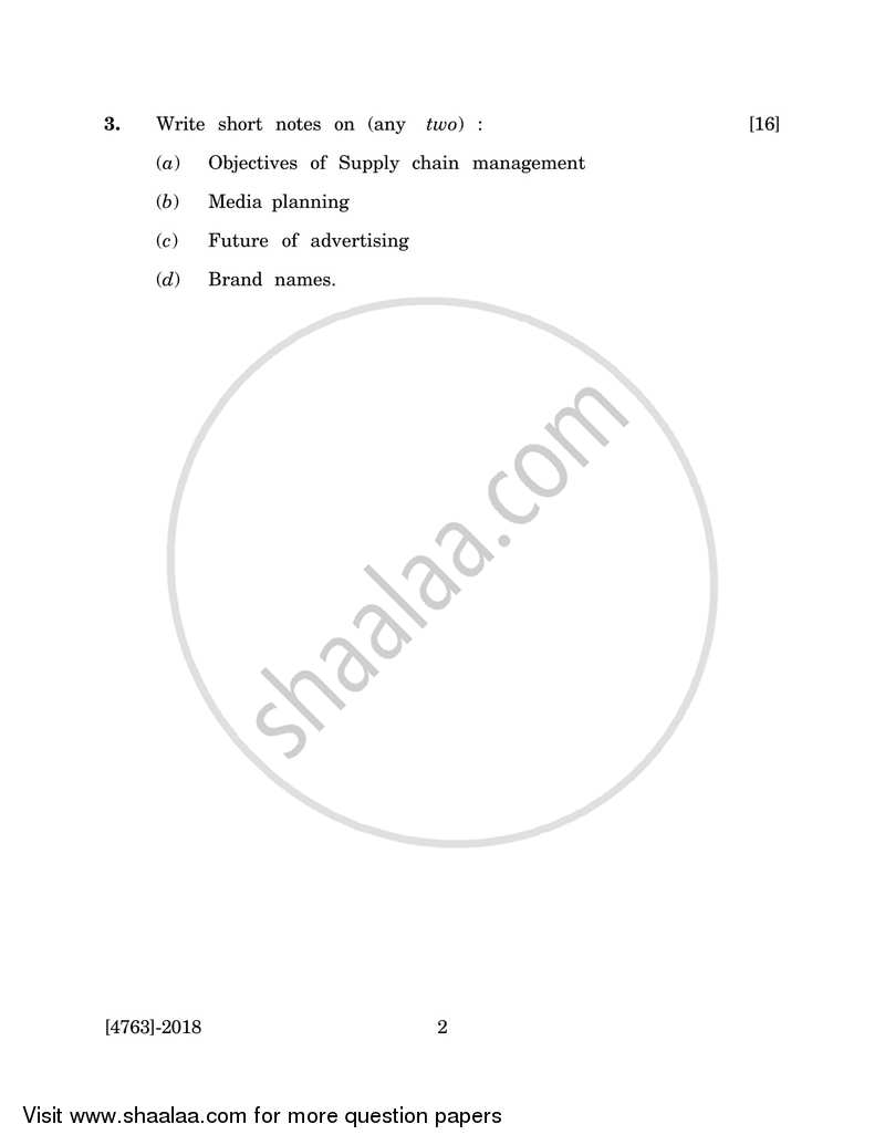 Advertising and Media Planning 2014-2015 S.Y.B.Com Vocational - University of Pune question paper with PDF download