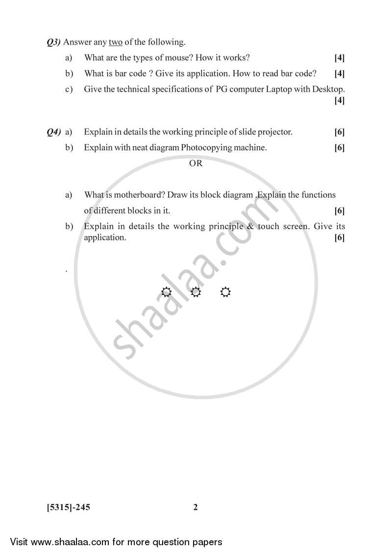 Audio, Video and Office Equipments - B 2017-2018 Semester 4 (FYBSc) - University of Pune question paper with PDF download
