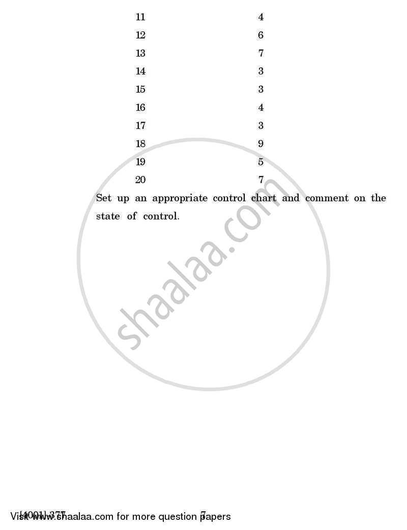 Applied Statistics General Paper 3- Applications of Statistics 2011-2012 - B.A. - 3rd Year (TYBA) - University of Pune question paper with PDF download