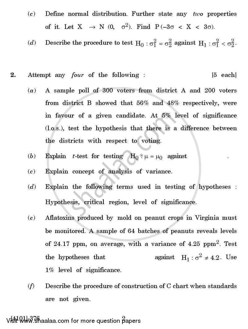 Applied Statistics General Paper 3- Applications of Statistics 2011-2012 - B.A. - 3rd Year (TYBA) - University of Pune question paper with PDF download