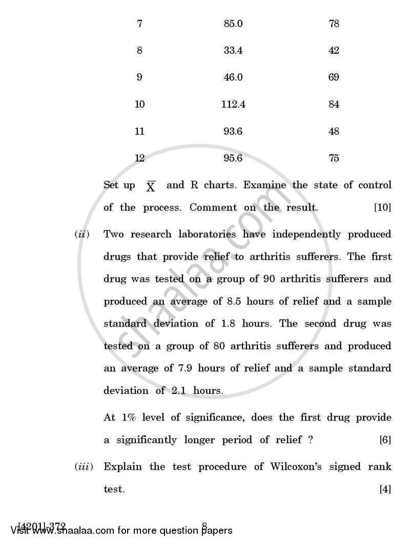 Applied Statistics General Paper 3- Applications of Statistics 2012-2013 - B.A. - 3rd Year (TYBA) - University of Pune question paper with PDF download