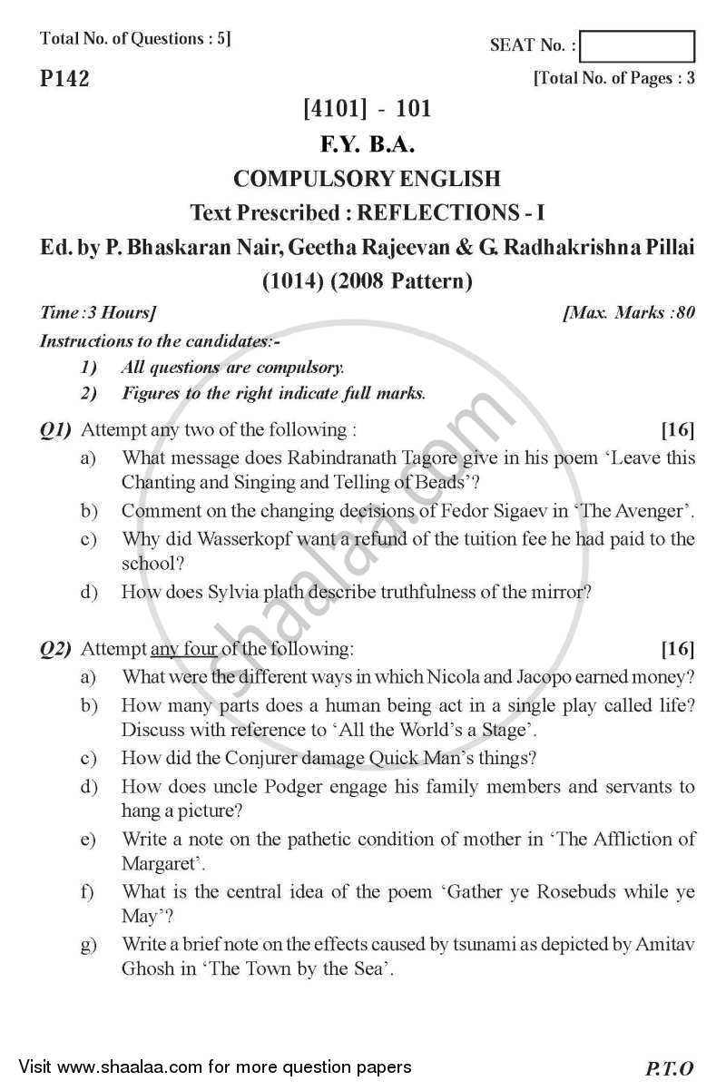 ba 1st year assignment pdf english