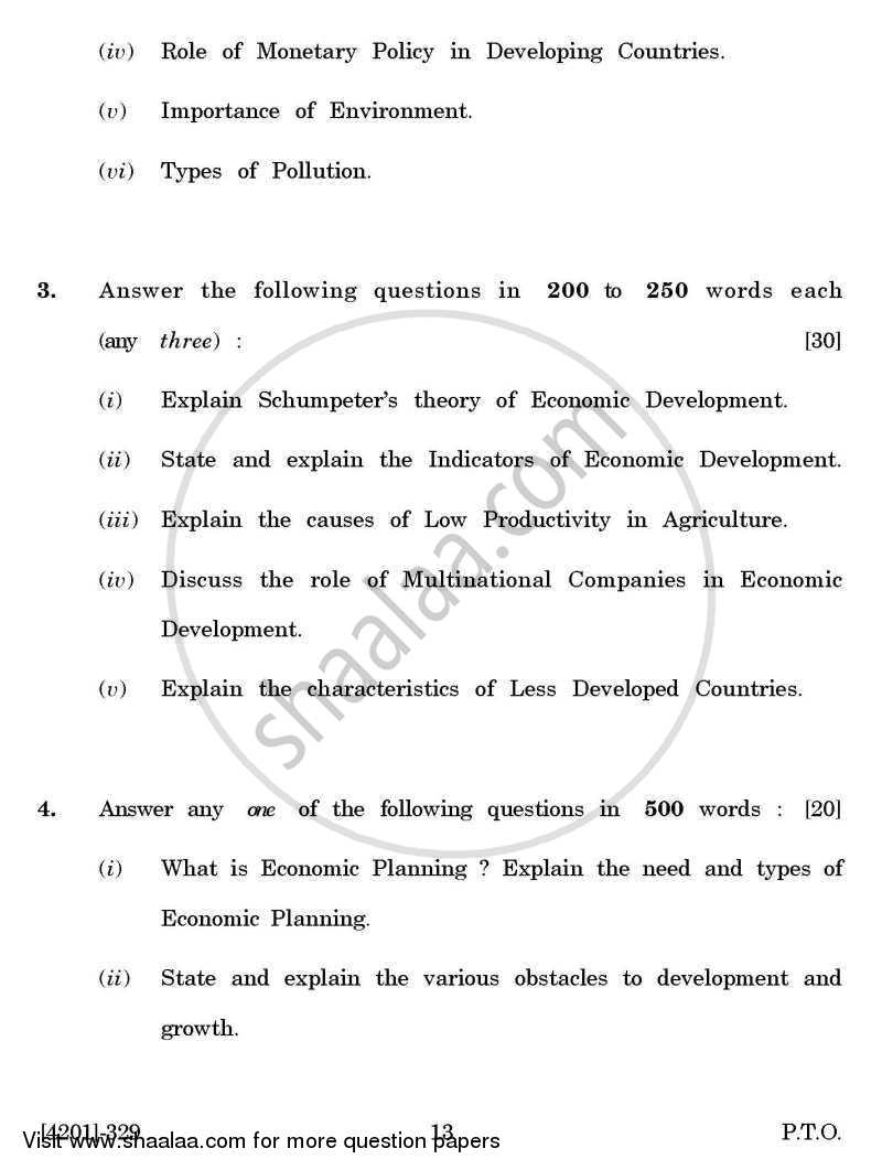 Economics Special Paper 4- Quantitative Techniques 2012-2013 - B.A. - 3rd Year (TYBA) - University of Pune question paper with PDF download
