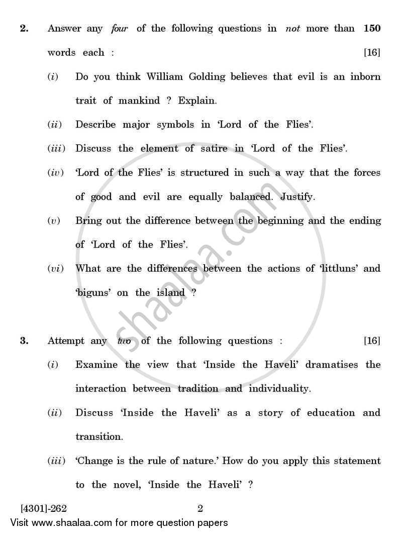 English General Paper 2- Understanding Fiction 2012-2013 - B.A. - 2nd Year (SYBA) - University of Pune question paper with PDF download