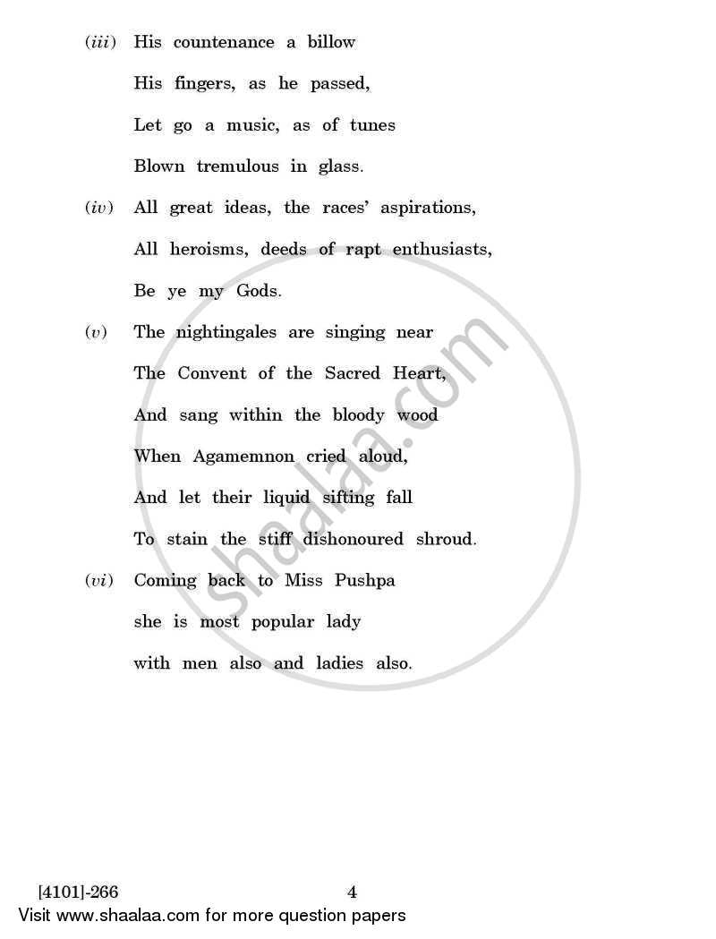 English Special Paper 2- Understanding Poetry 2011-2012 - B.A. - 2nd Year (SYBA) - University of Pune question paper with PDF download