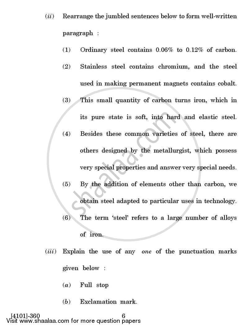 Enriching Oral and Written Communication 2011-2012 - B.A. - 3rd Year (TYBA) - University of Pune question paper with PDF download