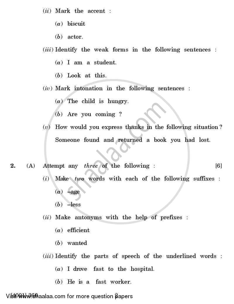 Enriching Oral and Written Communication 2011-2012 - B.A. - 3rd Year (TYBA) - University of Pune question paper with PDF download