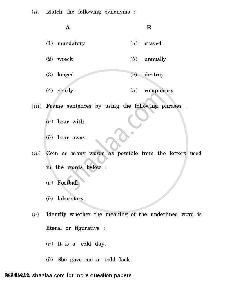 Enriching Oral and Written Communication 2012-2013 - B.A. - 3rd Year (TYBA) - University of Pune question paper with PDF download