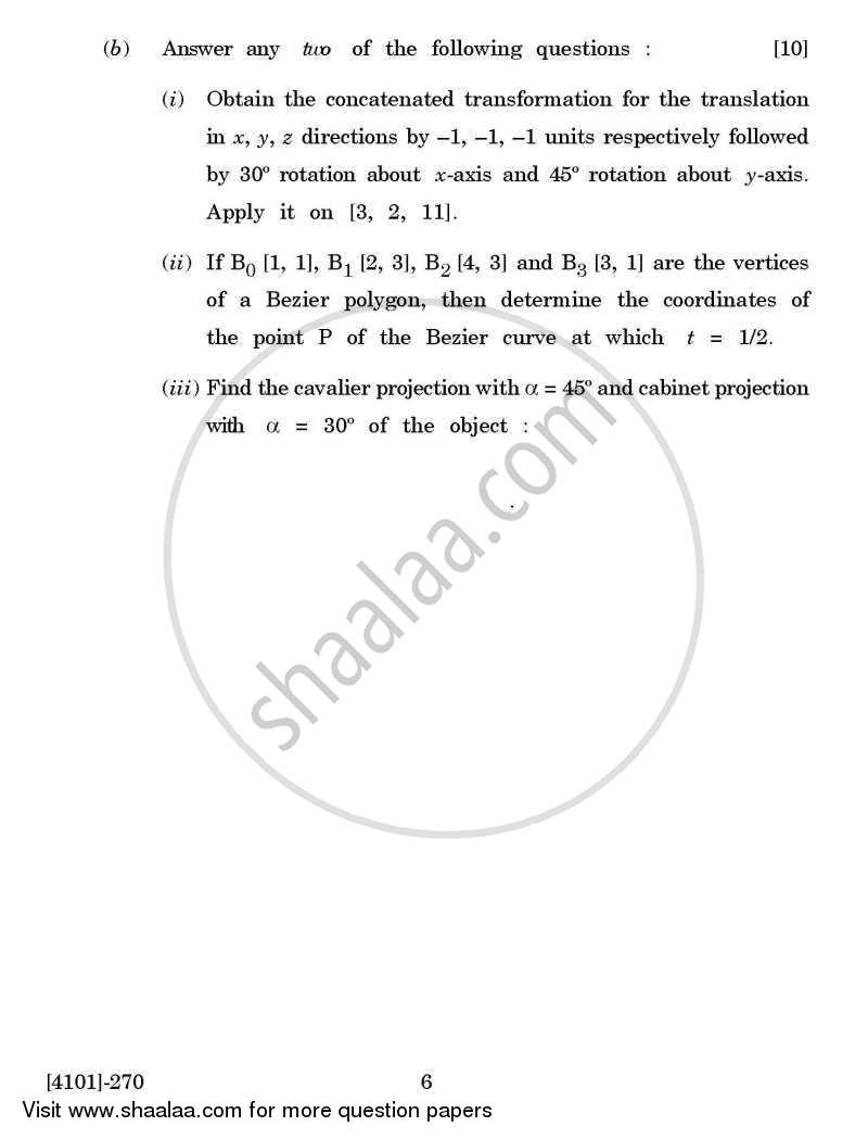 Mathematics Special Paper 2- Combinatorics and Computational Geometry 2011-2012 - B.A. - 2nd Year (SYBA) - University of Pune question paper with PDF download