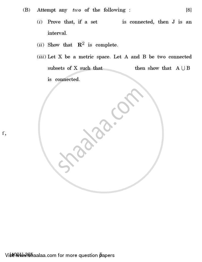 Mathematics Special Paper 3- Set Theory, Logic and Metric Spaces 2011-2012 - B.A. - 3rd Year (TYBA) - University of Pune question paper with PDF download