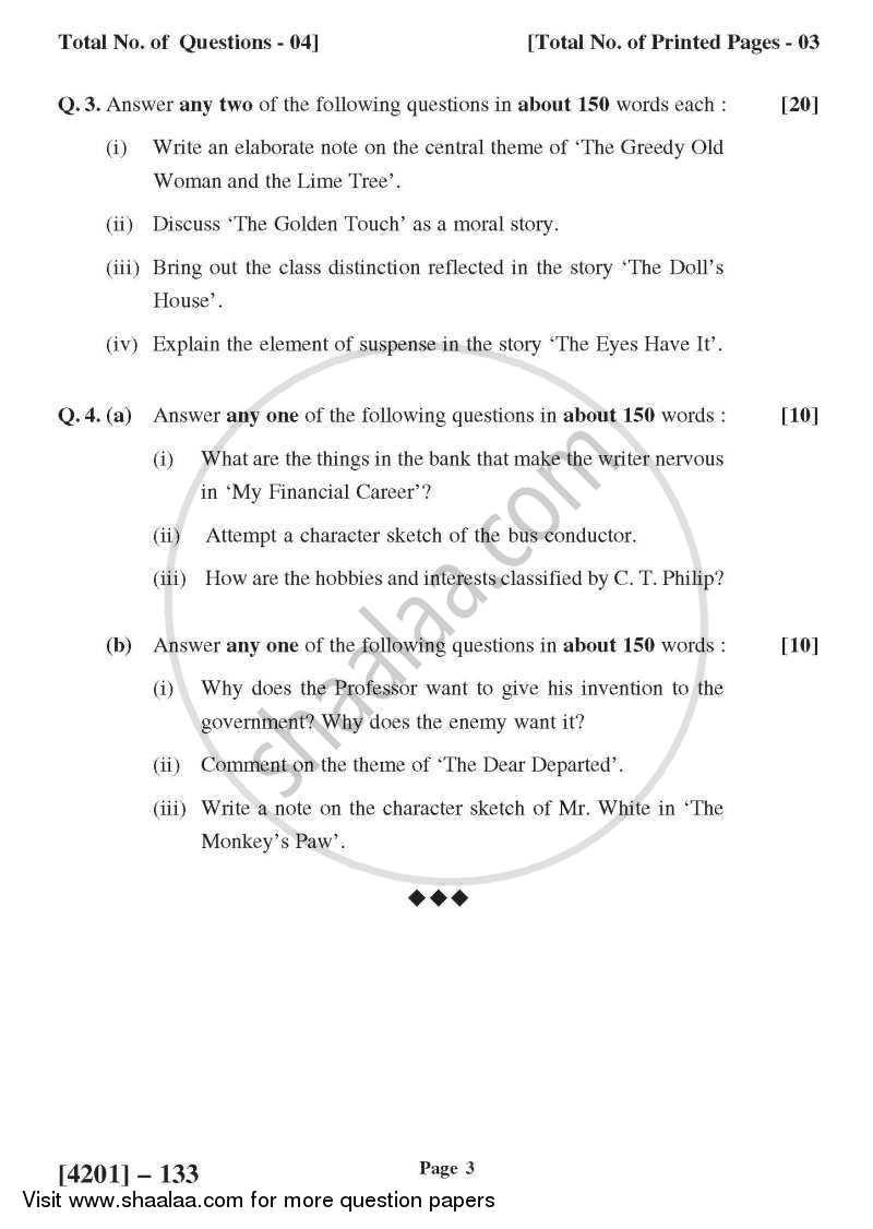 Optional English - Introduction to Poetry and Minor Forms of Literature 2012-2013 - B.A. - 1st Year (FYBA) - University of Pune question paper with PDF download