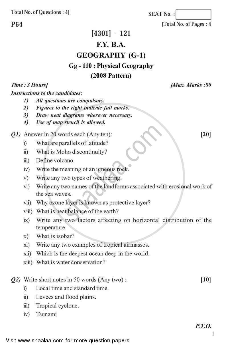 paper of geography research