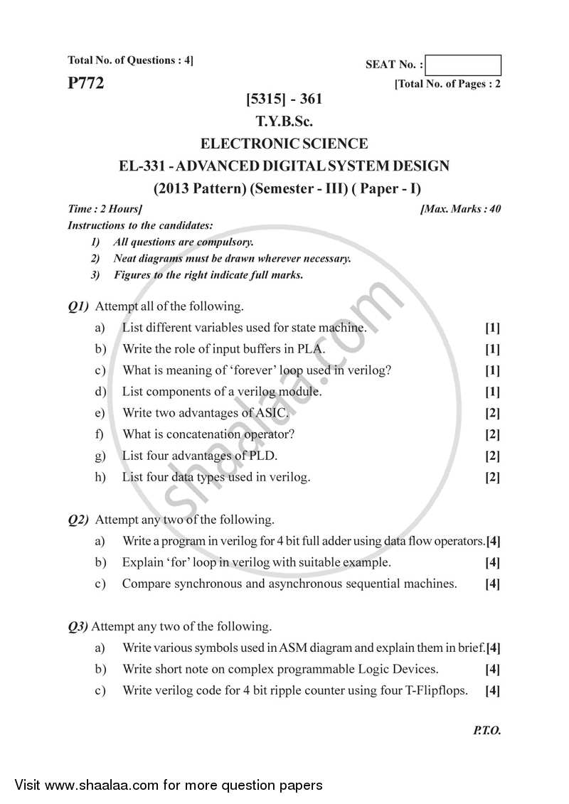 Ap5151 Advanced Digital System Design Notes Design System Examples