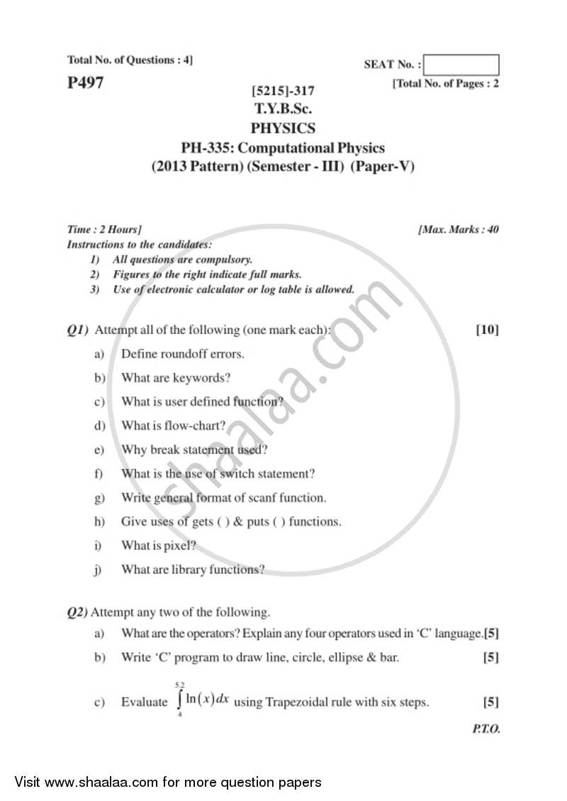 Physics Chart Paper