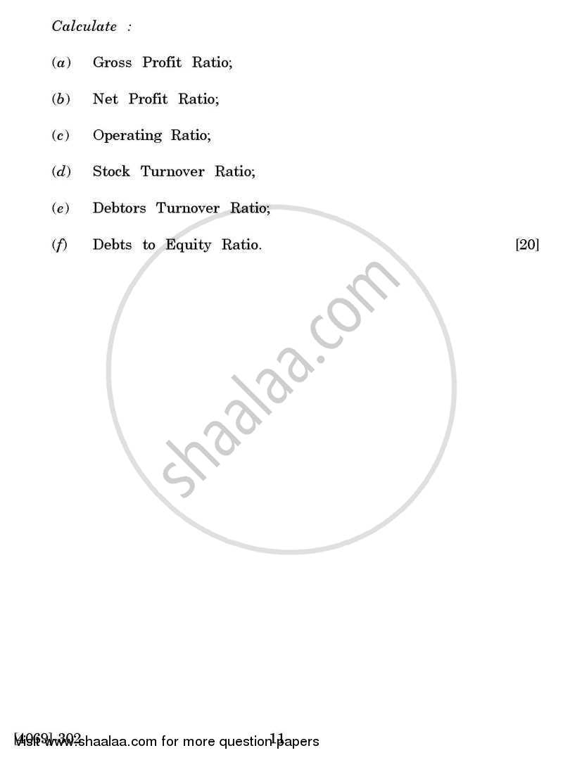 Advanced Accounting 2011-2012 - B.Com. - 3rd Year (TYBcom) - University of Pune question paper with PDF download