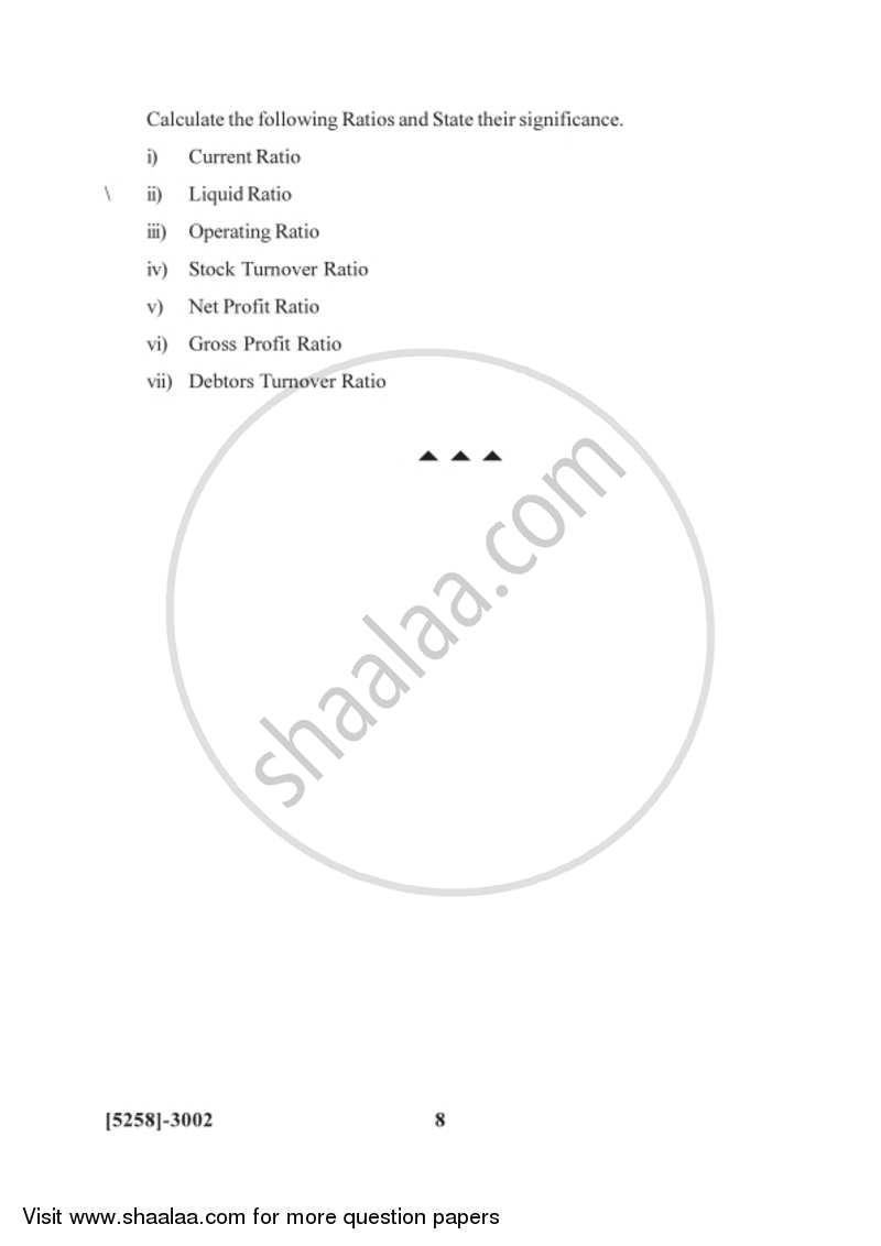 Advanced Accounting 2017-2018 - B.Com. - 3rd Year (TYBcom) - University of Pune question paper with PDF download