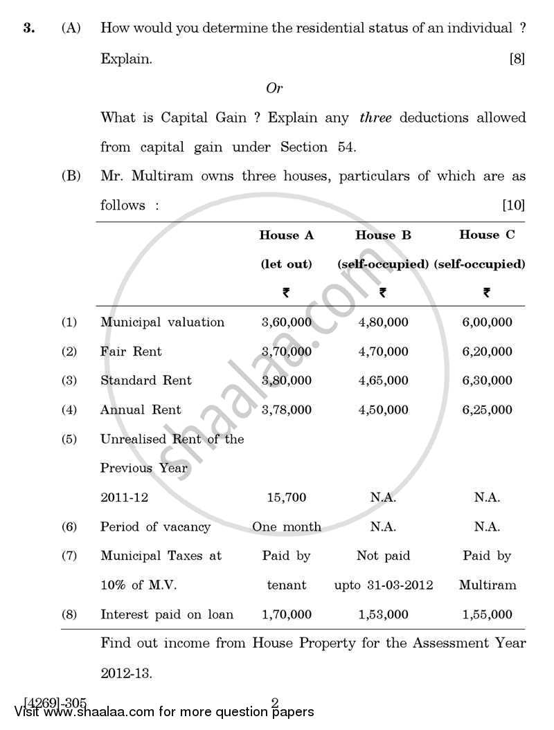 Auditing and Taxation 2012-2013 - B.Com. - 3rd Year (TYBcom) - University of Pune question paper with PDF download