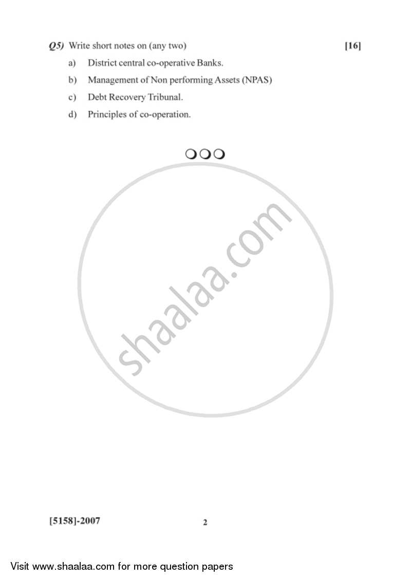 Banking and Finance 1 - Indian Banking System 2016-2017 - B.Com. - 2nd Year (SYBcom) - University of Pune question paper with PDF download