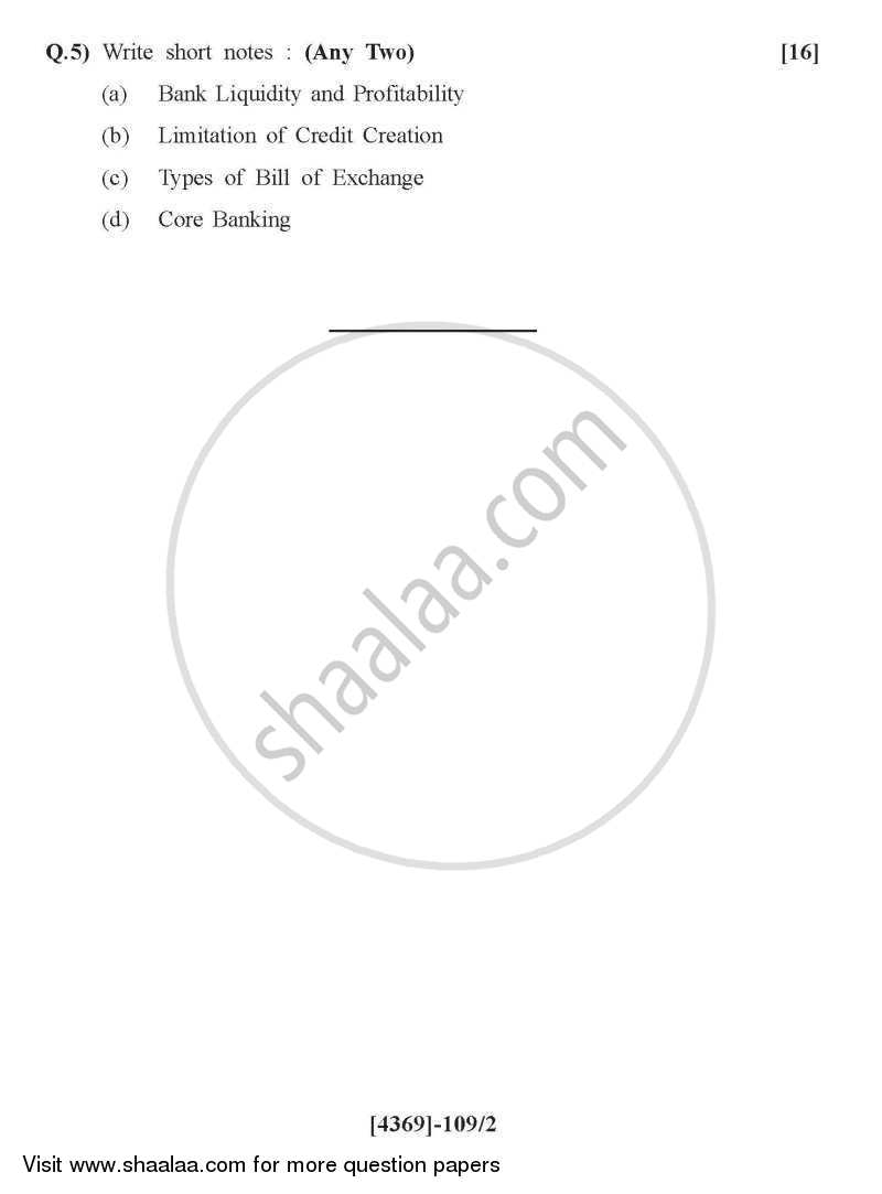 Banking and Finance 2012-2013 - B.Com. - 1st Year (FYBcom) - University of Pune question paper with PDF download