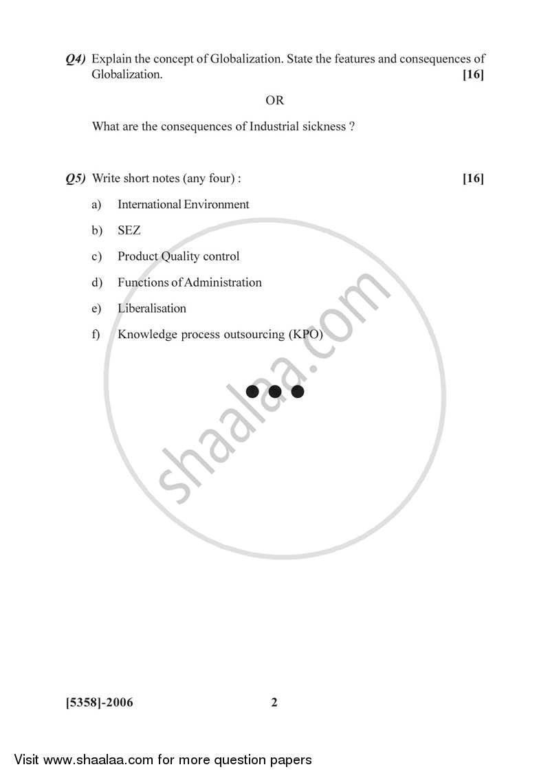 Business Administration 1 2017-2018 - B.Com. - 2nd Year (SYBcom) - University of Pune question paper with PDF download