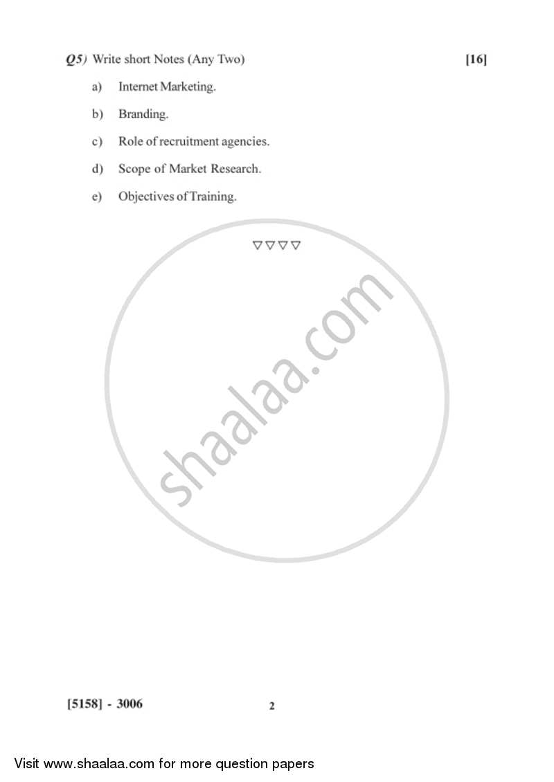 Business Administration 2 2016-2017 - B.Com. - 3rd Year (TYBcom) - University of Pune question paper with PDF download