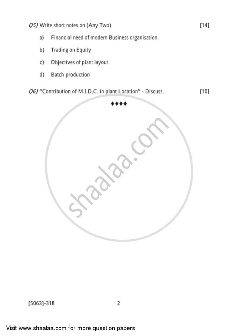 Business Administration 3 2016-2017 - B.Com. - 3rd Year (TYBcom) - University of Pune question paper with PDF download