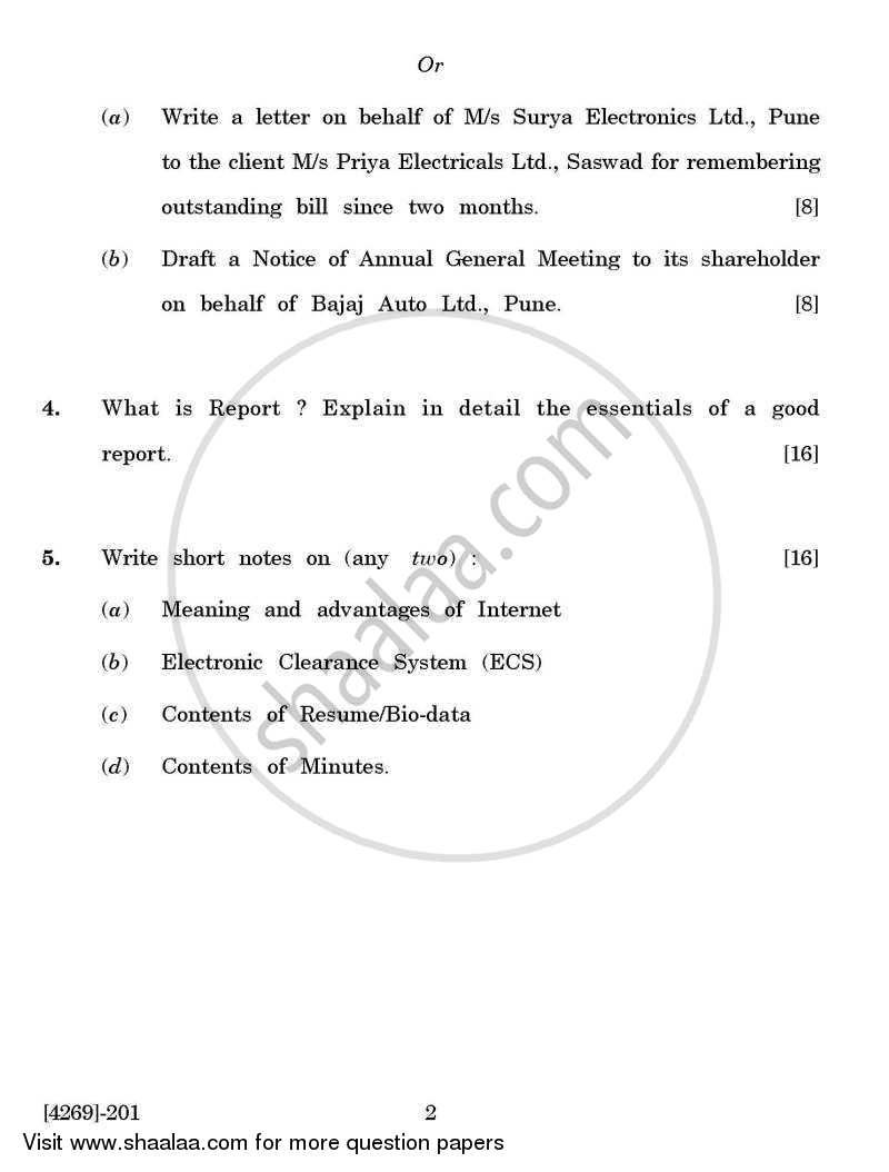 Business Communication 2012-2013 - B.Com. - 2nd Year (SYBcom) - University of Pune question paper with PDF download