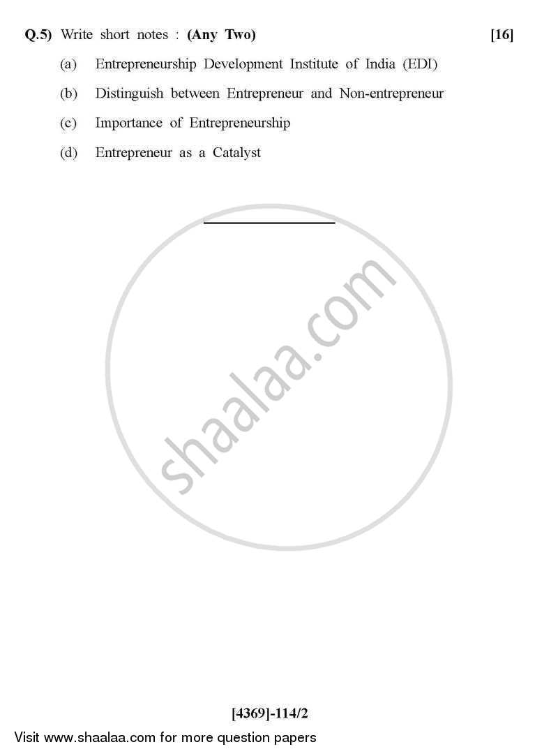 Business Environment and Entrepreneurship 2012-2013 - B.Com. - 1st Year (FYBcom) - University of Pune question paper with PDF download