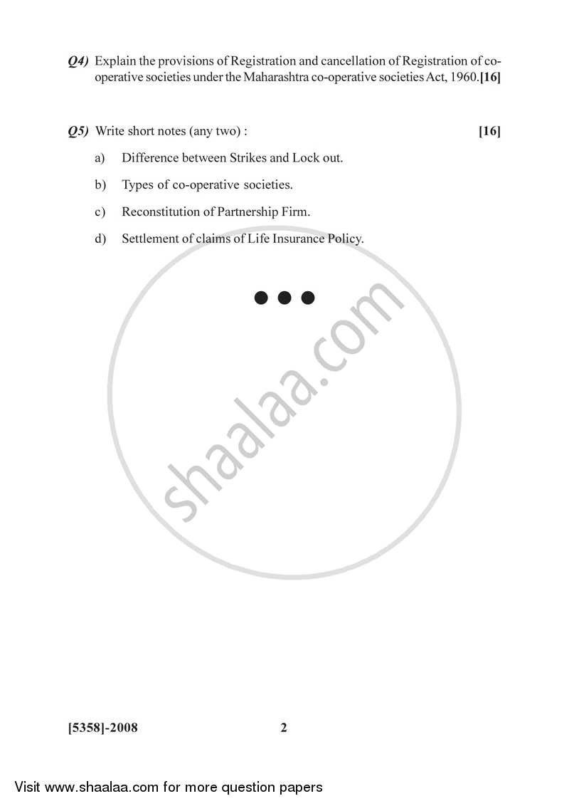Business Laws and Practices 1 2017-2018 - B.Com. - 2nd Year (SYBcom) - University of Pune question paper with PDF download