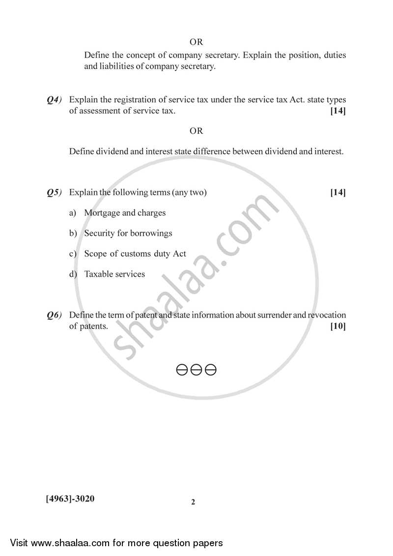 Business Laws and Practices 3 2015-2016 - B.Com. - 3rd Year (TYBcom) - University of Pune question paper with PDF download