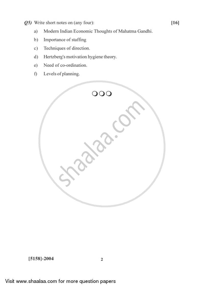 Business Management 2016-2017 - B.Com. - 2nd Year (SYBcom) - University of Pune question paper with PDF download