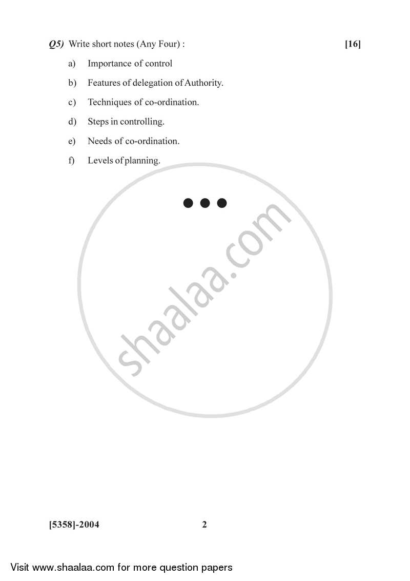 Business Management 2017-2018 - B.Com. - 2nd Year (SYBcom) - University of Pune question paper with PDF download