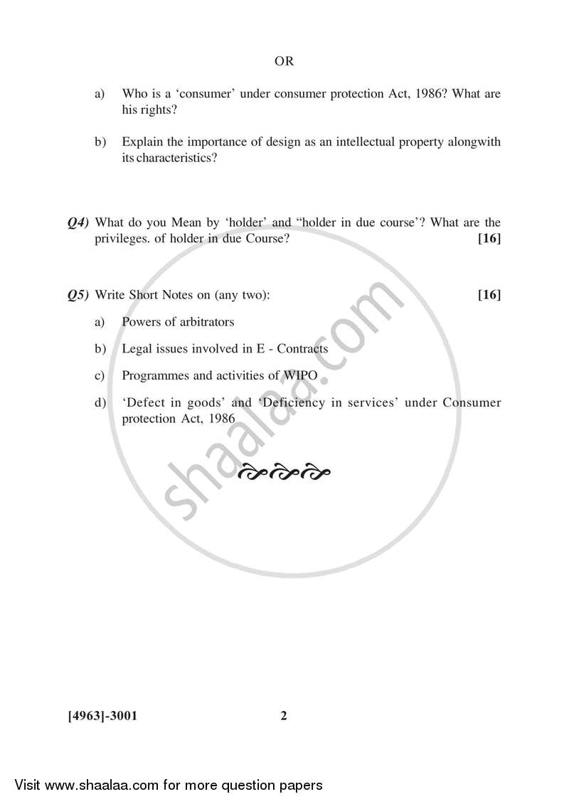Business Regulatory Framework (Mercantile Law) 2015-2016 - B.Com. - 3rd Year (TYBcom) - University of Pune question paper with PDF download