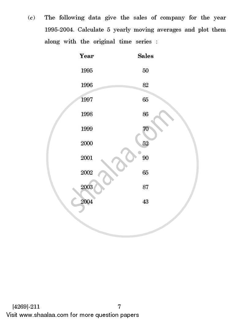 Business Statistics 1 2012-2013 - B.Com. - 2nd Year (SYBcom) - University of Pune question paper with PDF download